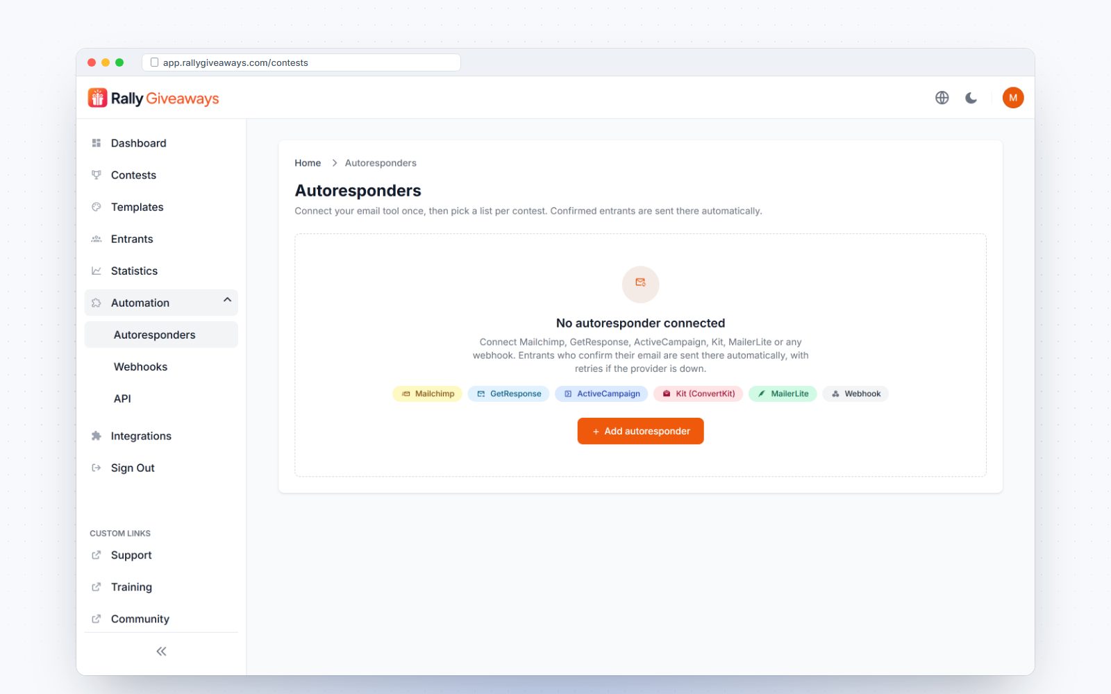 Autoresponder connections
