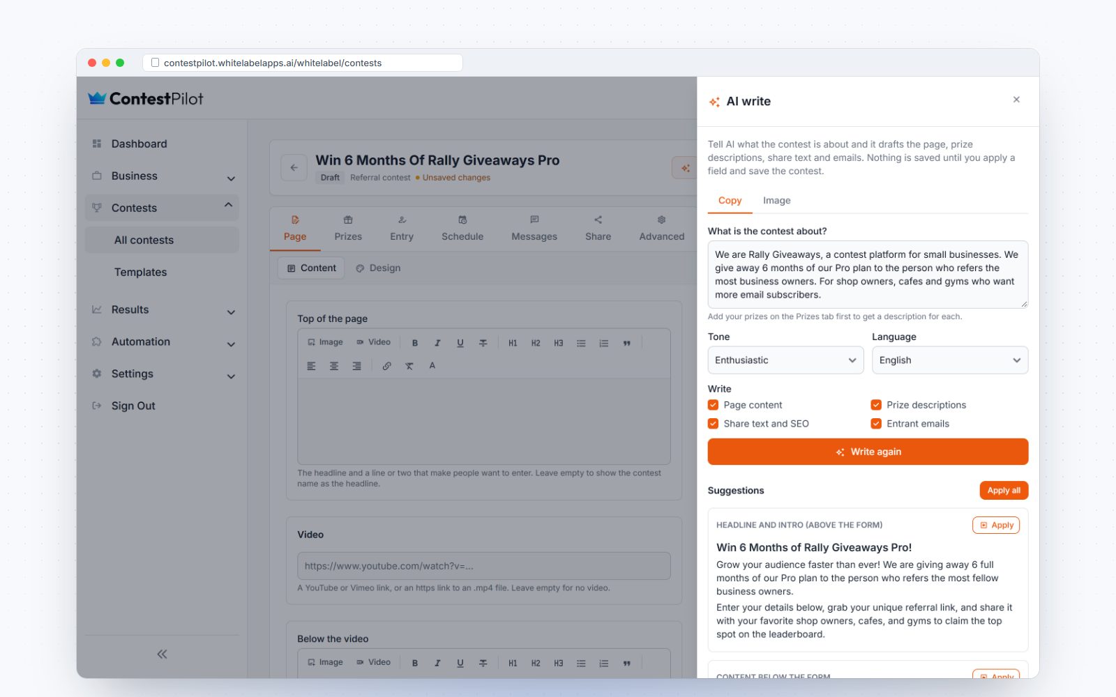 The AI writer with tone choices